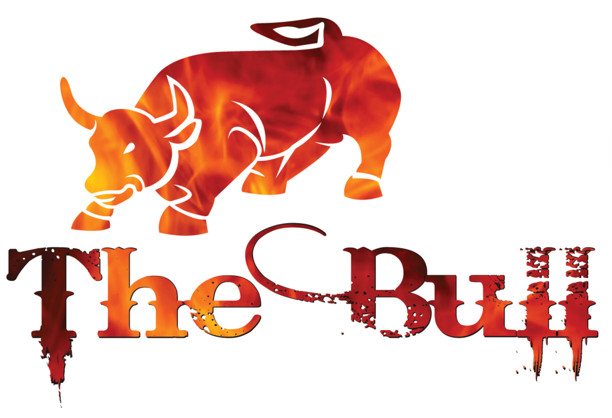 the bull red on white logo the bull red on white logo